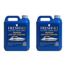 Kit 2 Shampoo Náutico Lava Lancha Com Cera Carnaúba Lar Fresh