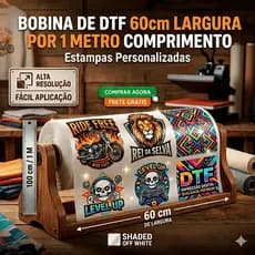DTF Metro Personalizado com Sua Arte/Logo Aplicação fácil com Ferro ou prensas - ENVIO RÁPIDO
