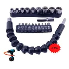 Kit Extensor Prolongador Flexivel Parafusadeira Universal fenda e estrela