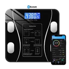 Balança Digital Corporal Inteligente e Aplicativo Bluetooth para até 180kg preta