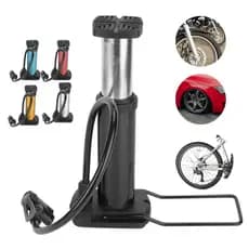 Bomba De Ar Encher Pneu De Bicicleta Bike Carro Moto Fácil Com Bico 18cm