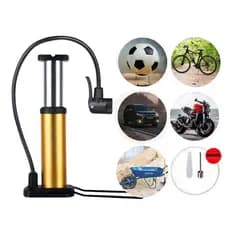 Bomba De Ar Encher Pneu Bicicleta Moto Bola E Balão Forte Compacta e Leve coloridas 18cm