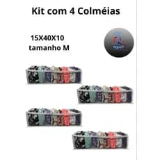 Kit 4 colméias (Tam. M) organizadoras de gavetas, guarda roupa Organizador De Roupas de Bebe