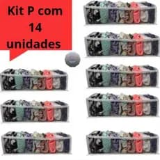 kit 14 Colméias organizadoras de gavetas tamanho P, guarda roupa Organizador de roupas intimas, meias e gravatas