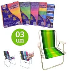 Refil Para Cadeira De Praia Kit 3 Unidades ESCOLHA A COR