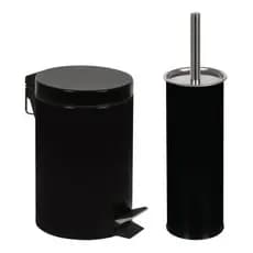 Conjunto Ágata Lixeira 3 Litros E Escova Para Higienizaçao Cor Preto