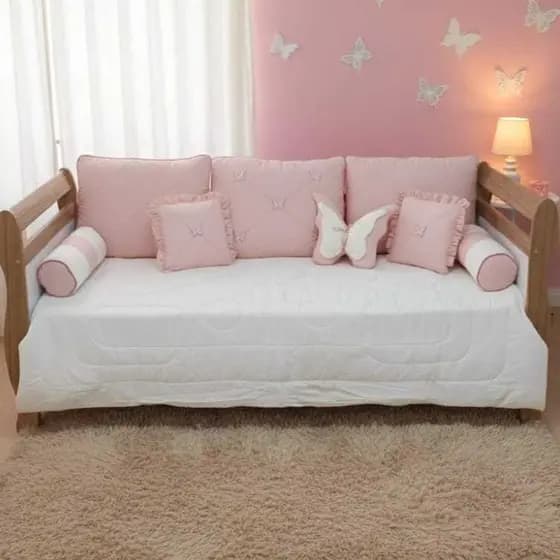 Kit Cama Babá 9 peças meninas borboleta de asa