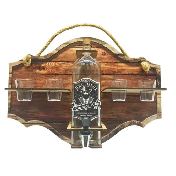 Pingometro Cachaça Parede Gourmet Área Churrasco Rustico Bar