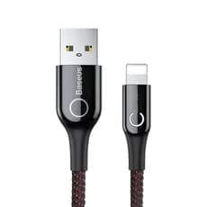 Cabo iPhone USB Baseus Lightning Carga Turbo Desligamento Automático 2.4A 100cm P/ iPhone 7, 8 Plus, X, XS, XR iPhone 11