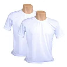 2 CAMISETAS BRANCAS 100% POLIESTER KIT2 KIT3 KIT4  PARA SUBLIMAÇÃO