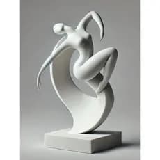 Escultura Figurativa Abstrata em Dança, Minimalista,escultura elegante