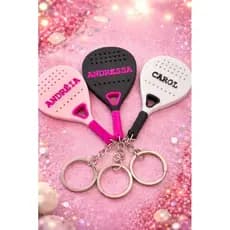 chaveiro de raquete de PADEL * BEACH TENIS + nome personalizado