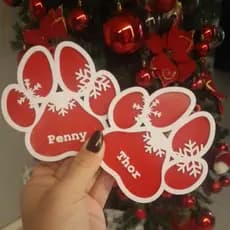Pingente Personalizado Patinha – Natal Pet
