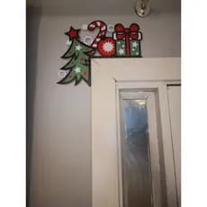 Enfeite Decorativo de Natal para Porta/Parede – Árvore, Presentes e Docinho
