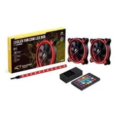 Kit 2 Cooler Fan C3Tech Led Rgb F7-l500rgb + Controladora