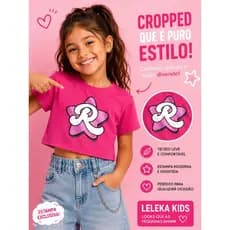 Cropeed infantil blusa modinha Emily Vick dos Rosas YouTubes.
