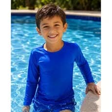 Blusa infantil  UV manga longa Camisa térmica proteção solar menino e menina UV 50 Praia Piscina Verão
