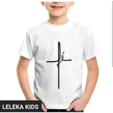 Camiseta infantil gola redonda manga curta Tam.1 ao 10.