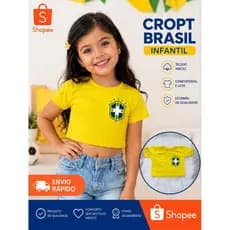 Cropeed infantil amarela verde azul Br