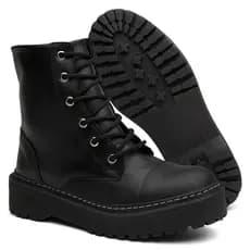 Bota Feminina Tratorado Blogueira Cano Curto Envio imediato