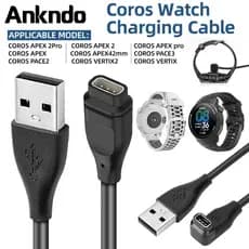 Cabo De Carregamento USB Ankndo Para Coros Pace 2/3 Vertix/Vertix2 Carregador De Smartwatch Relógio Inteligente Apex/pro
