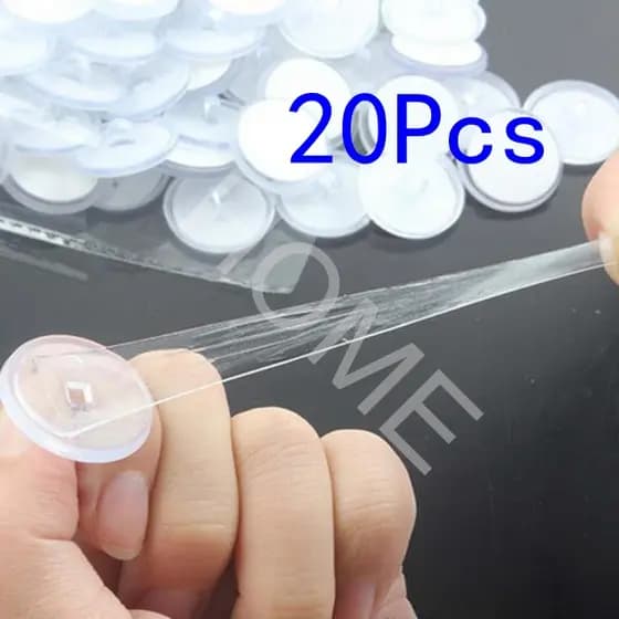 20 Pcs Forte Autoadesivo 2 Cm Gancho De Sucção Sem Costura Teto Transparente Pendurado Bandeira Redonda Pequeno Disko De Armazenamento De Parede Em Casa