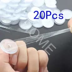 20 Pcs Forte Autoadesivo 2 Cm Gancho De Sucção Sem Costura Teto Transparente Pendurado Bandeira Redonda Pequeno Disko De Armazenamento De Parede Em Casa