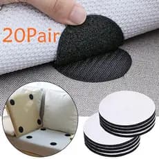 20Pairs Fita Adesiva Forte Adesivo Pontos Adesivos Velcros Para Sofá De Cama Tapete Antiderrapante