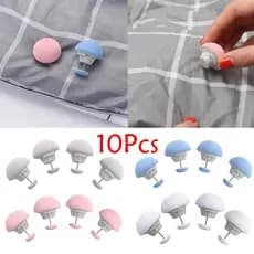 10 Pc Cogumelo Quilt Holder Macaron Antiderrapante Cobertor Acolchoado Clipe Uma Chave Para Desbloquear Cobertura Fixador Lençol De Cama