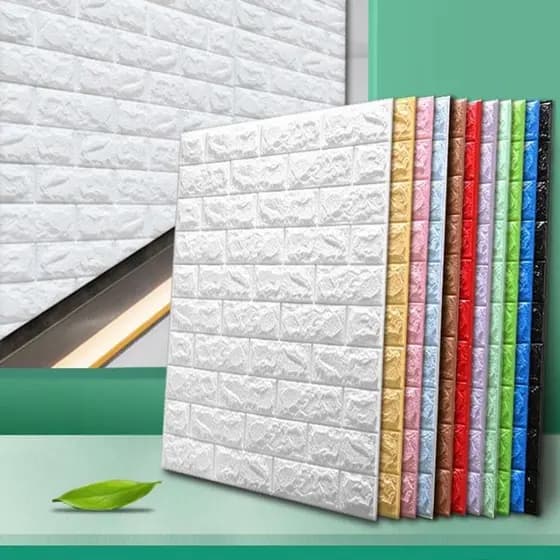 3D Tijolo Padrão Adesivos De Parede Auto-Adesivo Espuma Anti-Colisão Decoração Do Quarto Das Crianças DIY Criativo Papel