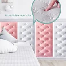 Saco Macio De Cabeceira Painel 3D Autoadesivo À Prova D'água E De Umidade Adesivos De Parede 3D Quarto Sala De Estar Dec