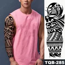 Grande Manga Braço Tatuagem Preto Maori Totem Tatoo Temporária Etiqueta Robô Tartaruga Soldado À Prova D'água Homens Completa Mecânica Tatto Alta Qualidade