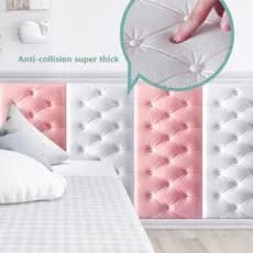 Saco Macio De Cabeceira Painel 3D Autoadesivo À Prova D'água E De Umidade Adesivos De Parede 3D Quarto Sala De Estar Dec