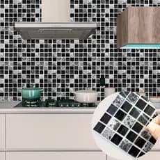 Adesivo De Parede 3D Auto-À Prova D'água E Óleo Para Decoração De Azulejo/Cozinha/Banheiro