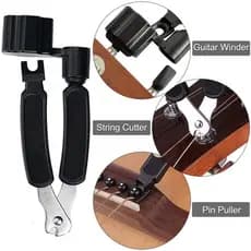 3 Em 1 Enrolador De Cordas De Guitarra + Extrator + Cortador Conjunto De Ferramentas Multifuncionais Acessórios Personalizar