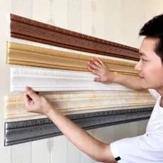 Linha De Aparar De Parede Rodapé De 3D Autocolante Cintura Canto De Piso Em PVC Adesivo À Prova D'água Personalizar