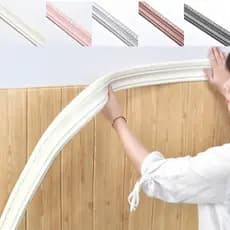 Adesivos De Tira De Borda De Parede De Espuma 3D Resistentes A Chamas Autoadesivos À Prova D'água Rodapé Canto Linha De