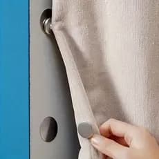 Gancho Magnético Duplo De metal Moderno , Adequado Para Cortinas-Fivela Magnética Montada Na Parede Fácil De Instalar