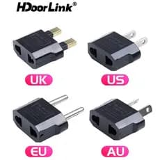 HdoorLink 1pc Adaptador De Viagem Tomada De Energia US UK AU EU Euro Europa Plugue Conversor