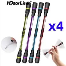 HdooLink 4/2/1Pcs Caneta Giratória Criativa De Brinquedo De Pressão Para Crianças Estudantes Canetas De Escrita Giratórias Em Plástico Estacionária 0,5mm