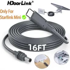 HdoorLink Para Starlink Mini DC/TypeC Cabo De Extensão À Prova D'água 2/5m Substituição Adaptador Ethernet