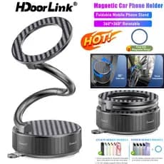 Suporte Magnético Atualizado Para Telefone HdoorLink 360 ° De Dobrável Ajustável Com Ventosa Carro/Academia/Espelho