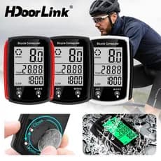 HdoorLink Computador De Bicicleta Com Fio LED Velocímetro Digital Para Odômetro Touchscreen Ciclismo À Prova D'água Luz