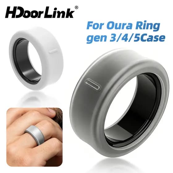 HdoorLink Protetor De Anel De Silicone Elástico Para Oura Ring Gen 3/4/5 Anti-Risco Treino Capa Protetora Caso Inteligen