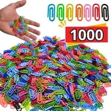 1000 Clips Colorido Prendedor De Papel 25 mm Plástico Kawaii Papelaria Fofa