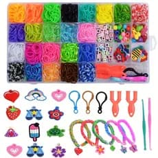 Loom Bands Elásticos Pulseira Caixa Organizadora Miçanga Kit Arte com as Mãos