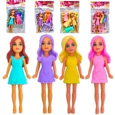 4 Bonecas Bonequinha Para Casinha Mdf Brinquedo Menina Kit Miniatura