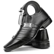 Sapato social preto masculino + cinto social promoção otimo valor