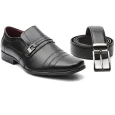 sapato social preto masculino + cinto social