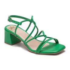 Sandália Feminina Vi Bela Salto Baixo Bloco Cores Tendência Casual Blogueira Festa Conforto Moda